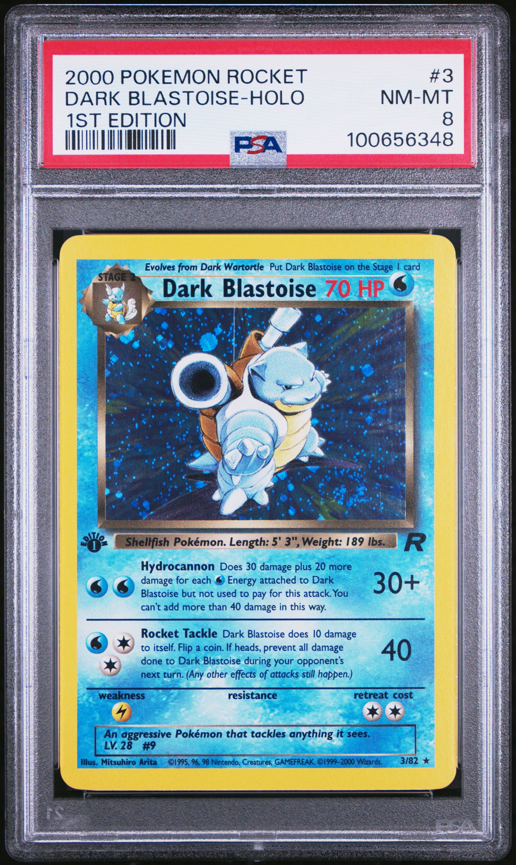Dark Blastoise 1st Edition — PSA 8