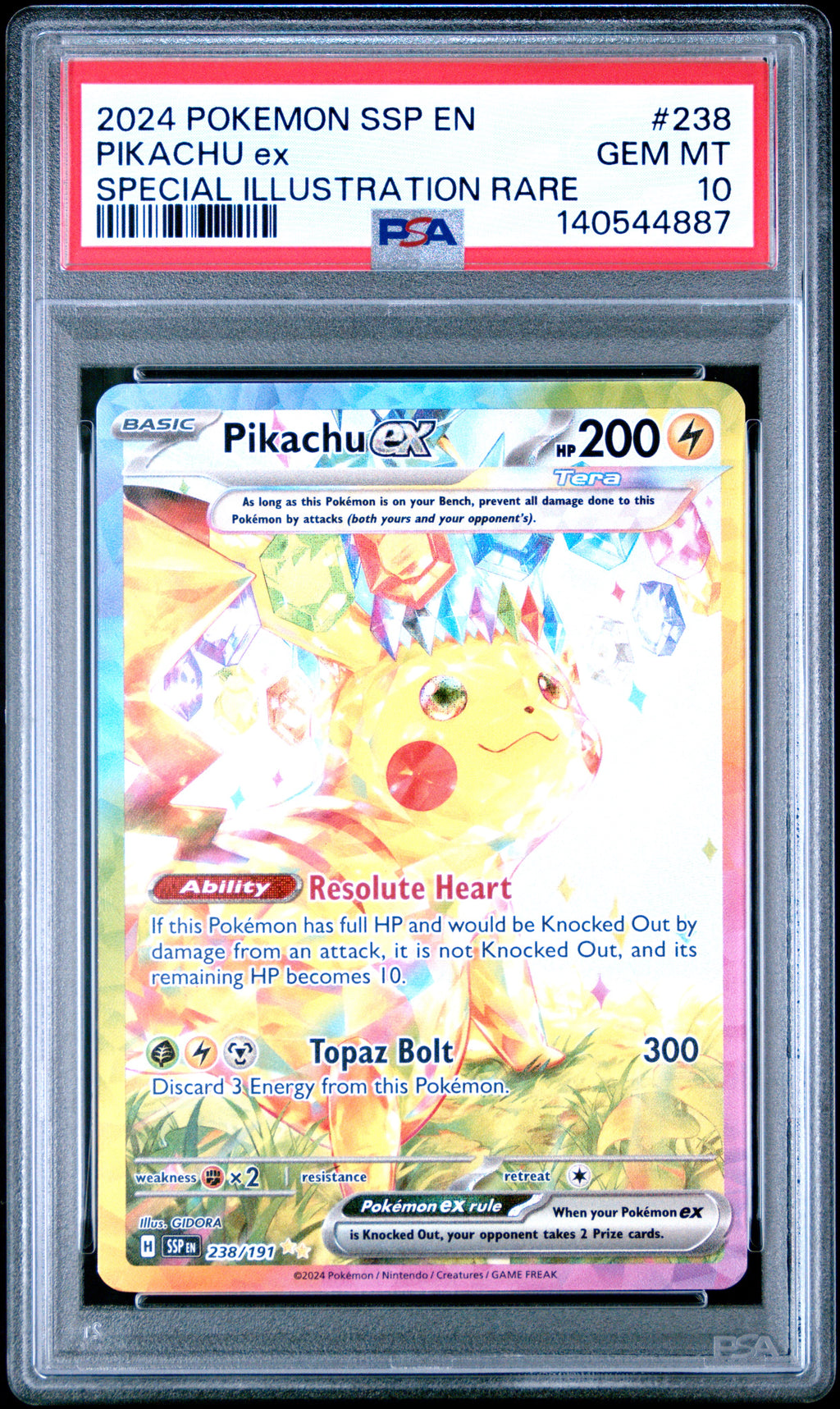 Pikachu ex — PSA 10
