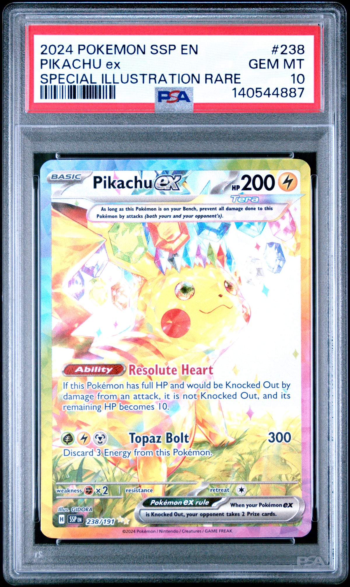 Pikachu ex — PSA 10