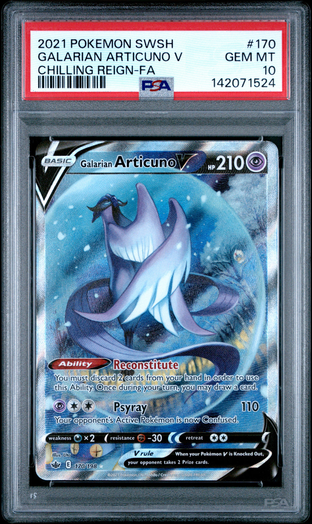 Galarian Articuno V — PSA 10