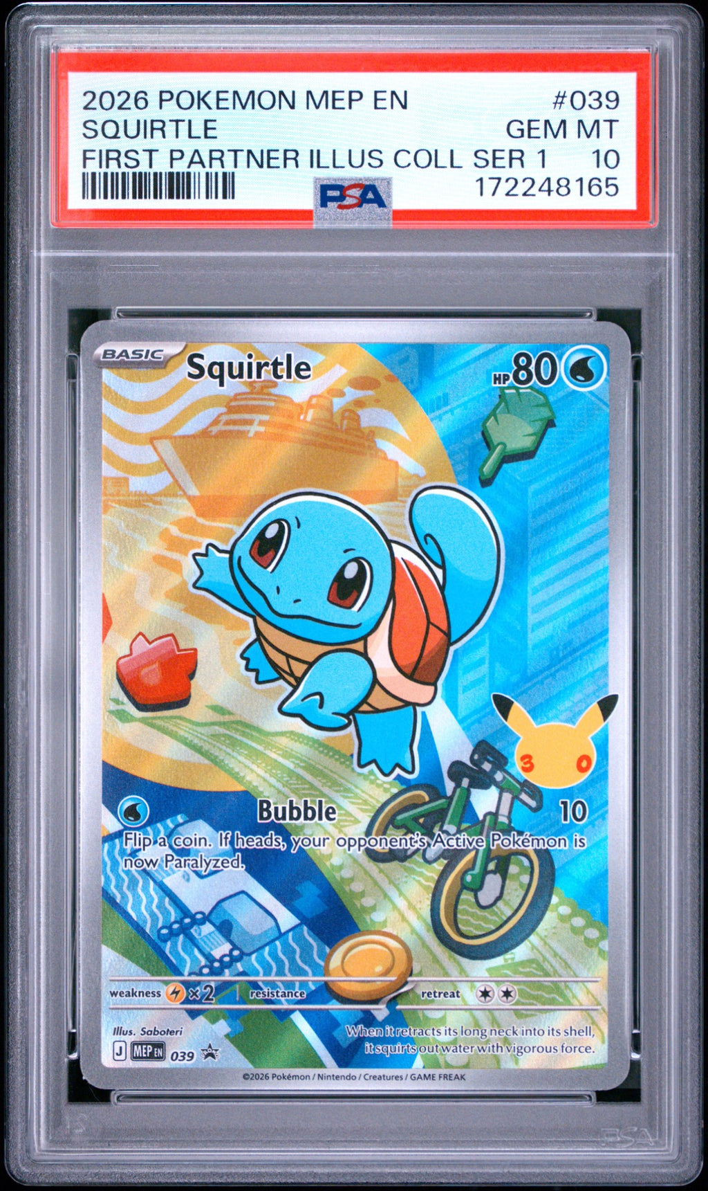 Squirtle 039 PSA 10 front cert 172248165