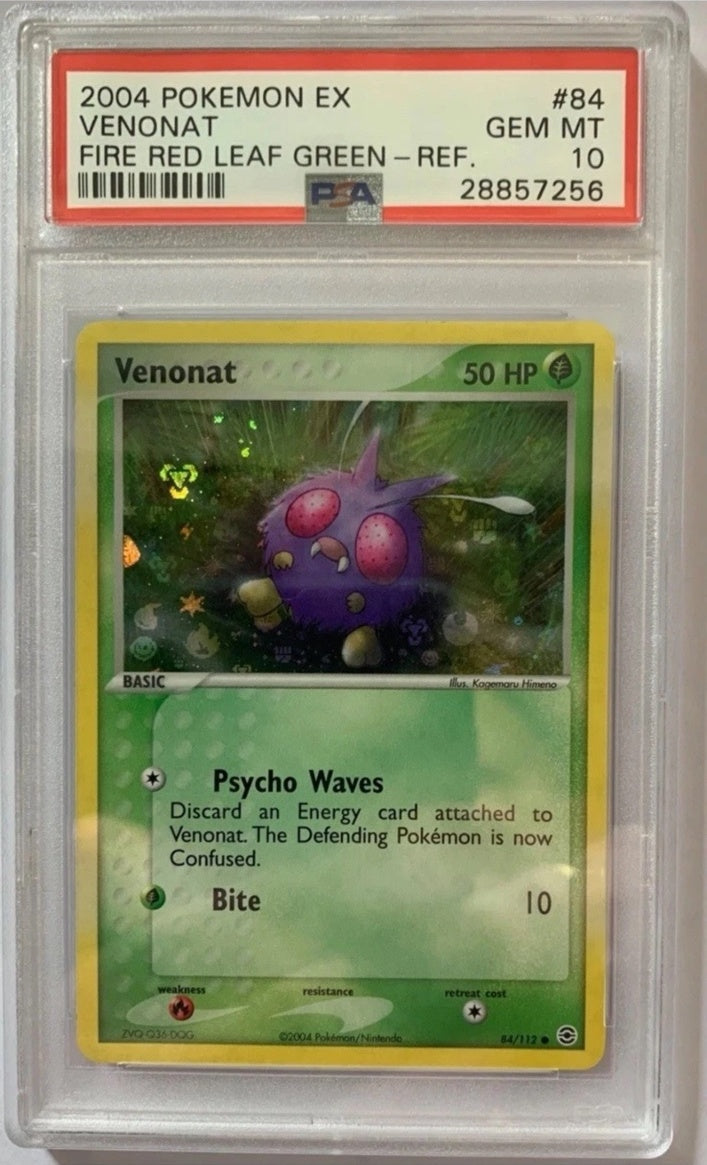 2004 Venonat Reverse Foil #84/112 PSA 10 cert 28857256, population 25