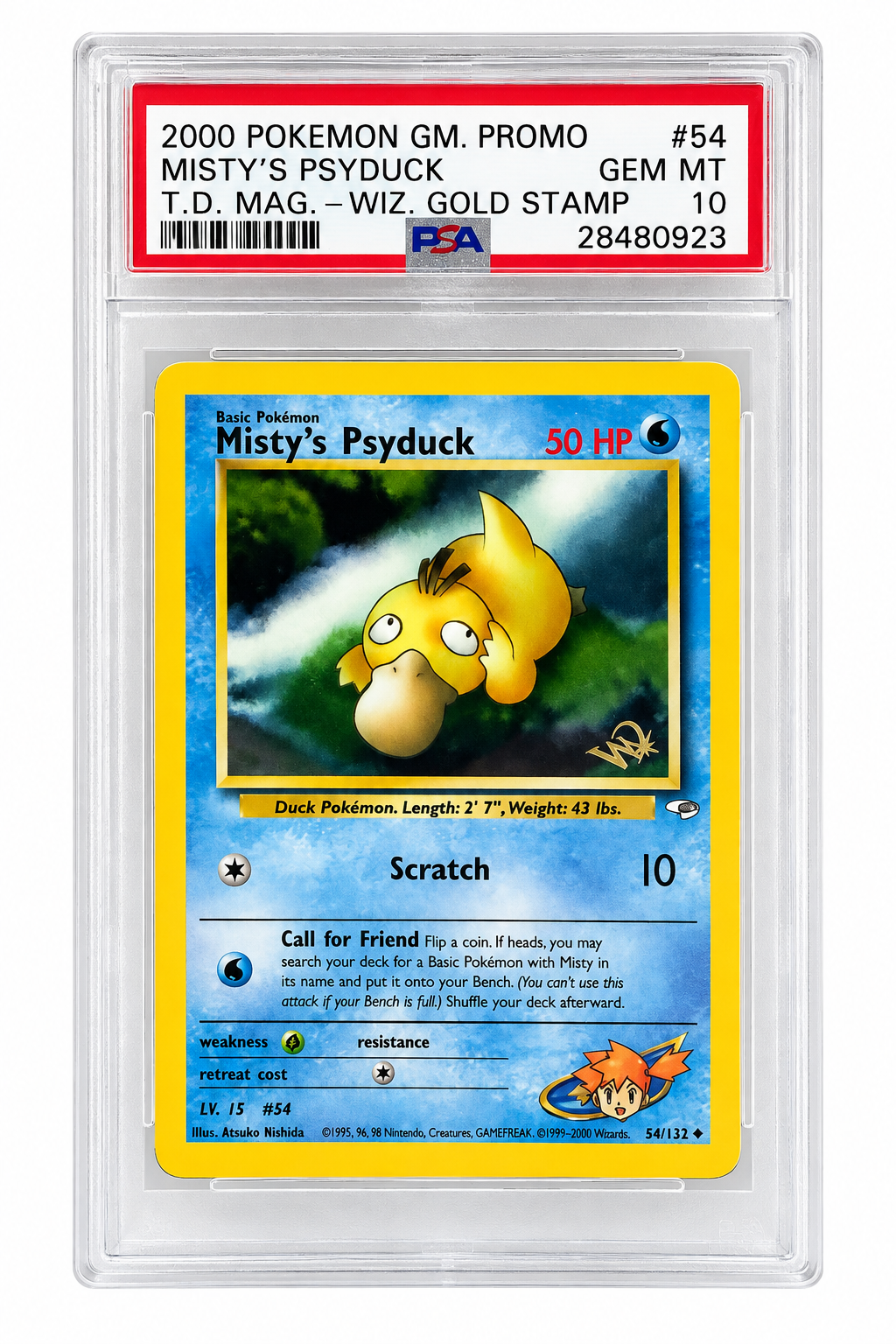 Misty's Psyduck PSA 10 front