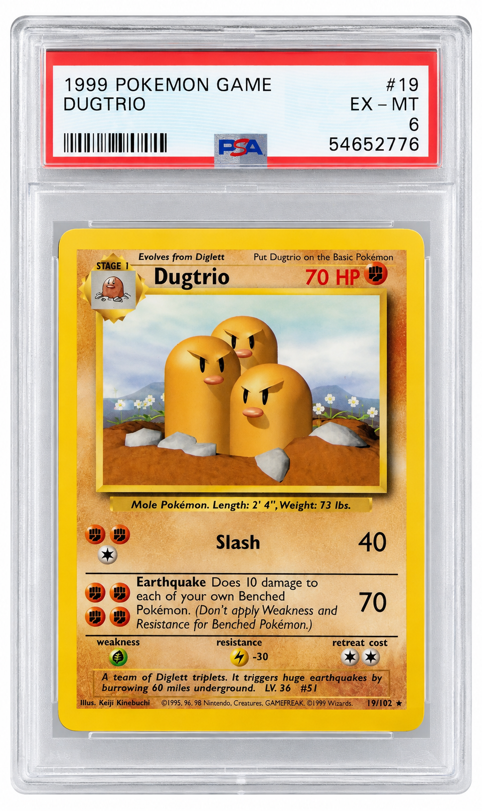 Dugtrio 19/102 PSA 6 front