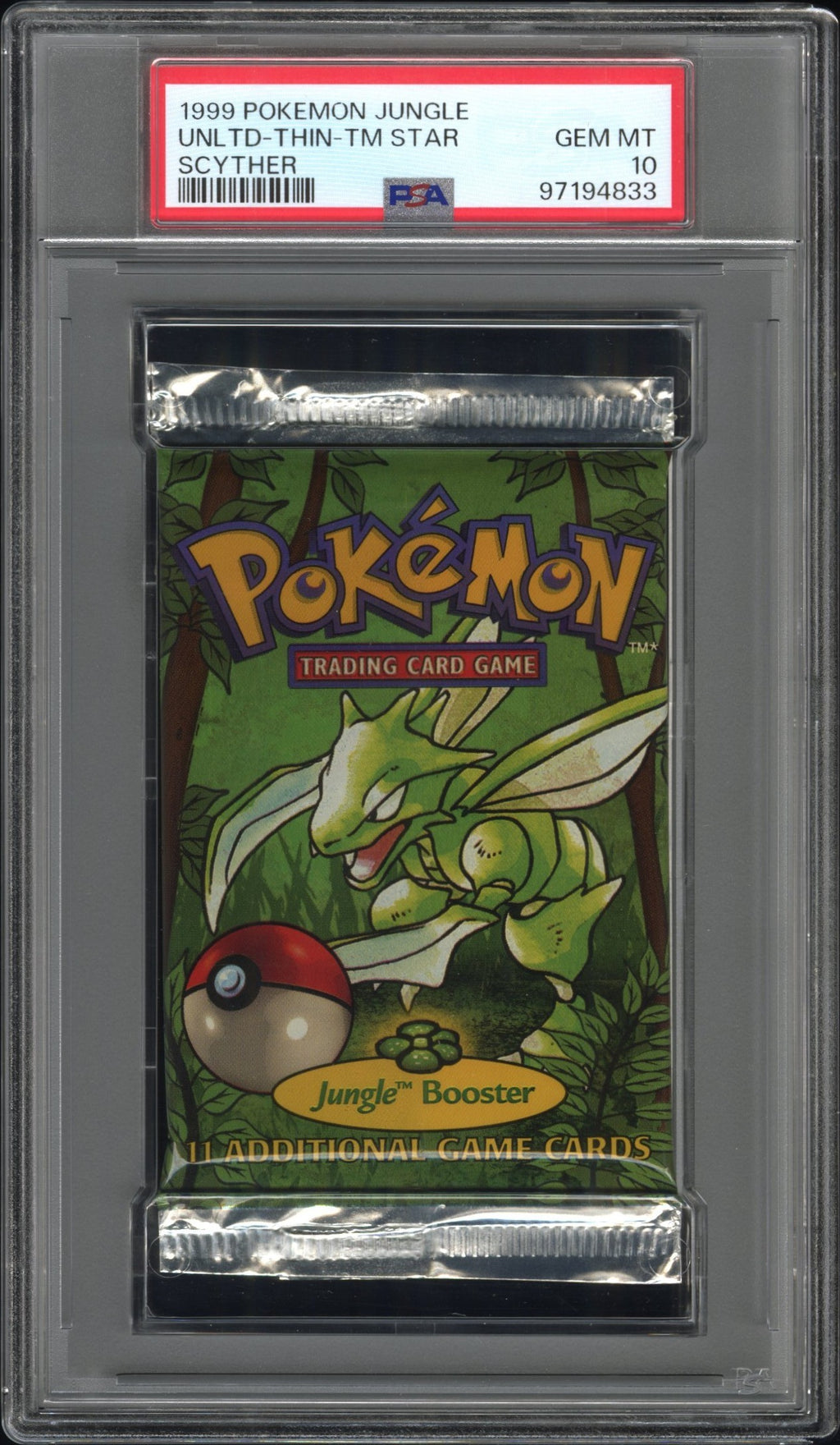 1999 Jungle Scyther Booster Pack PSA 10