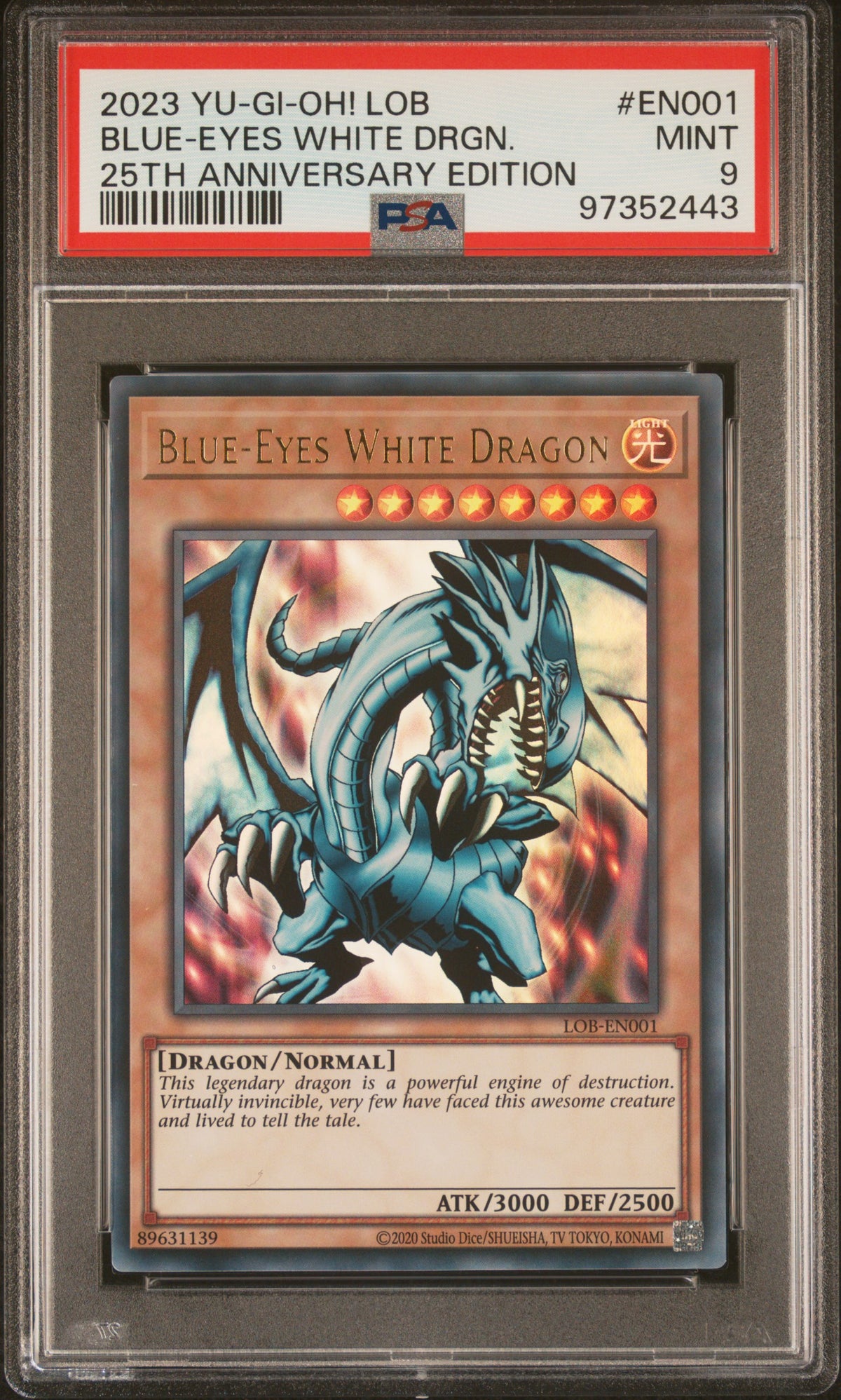 Blue-Eyes White Dragon — PSA 9