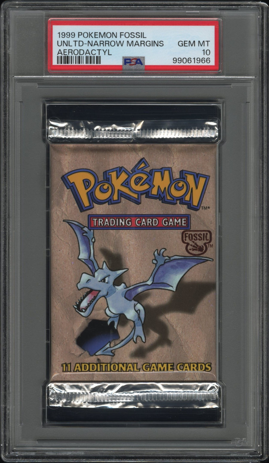 1999 Fossil Aerodactyl Booster Pack PSA 10