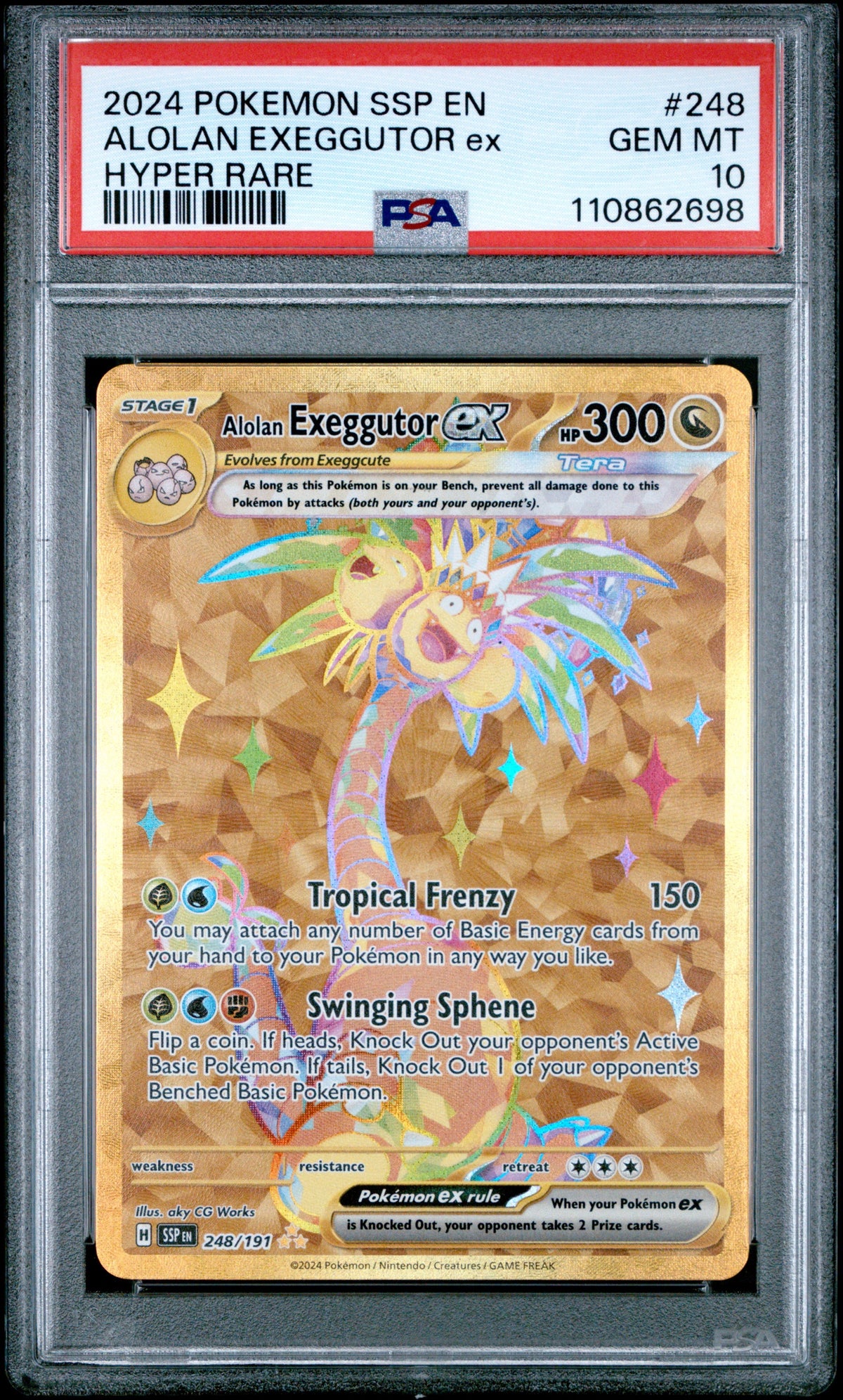 Alolan Exeggutor Ex PSA 10