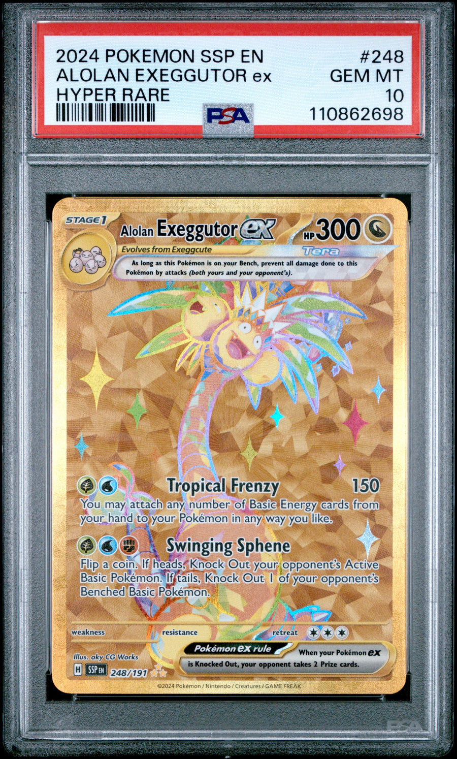 Alolan Exeggutor Ex PSA 10