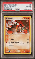 2005 Pokemon EX Emerald Groudon Holo 5 PSA 8 front