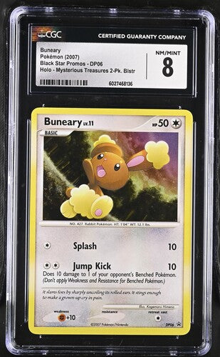2007 Pokemon Black Star Promo Buneary CGC 8 front