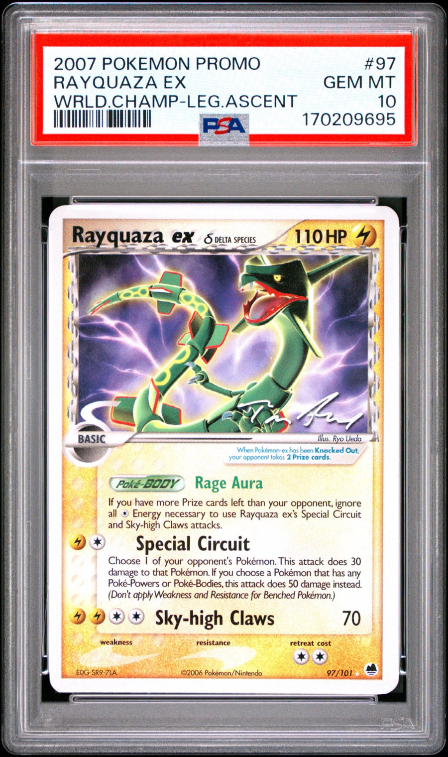 2007 Rayquaza ex World Championships #97 PSA 10