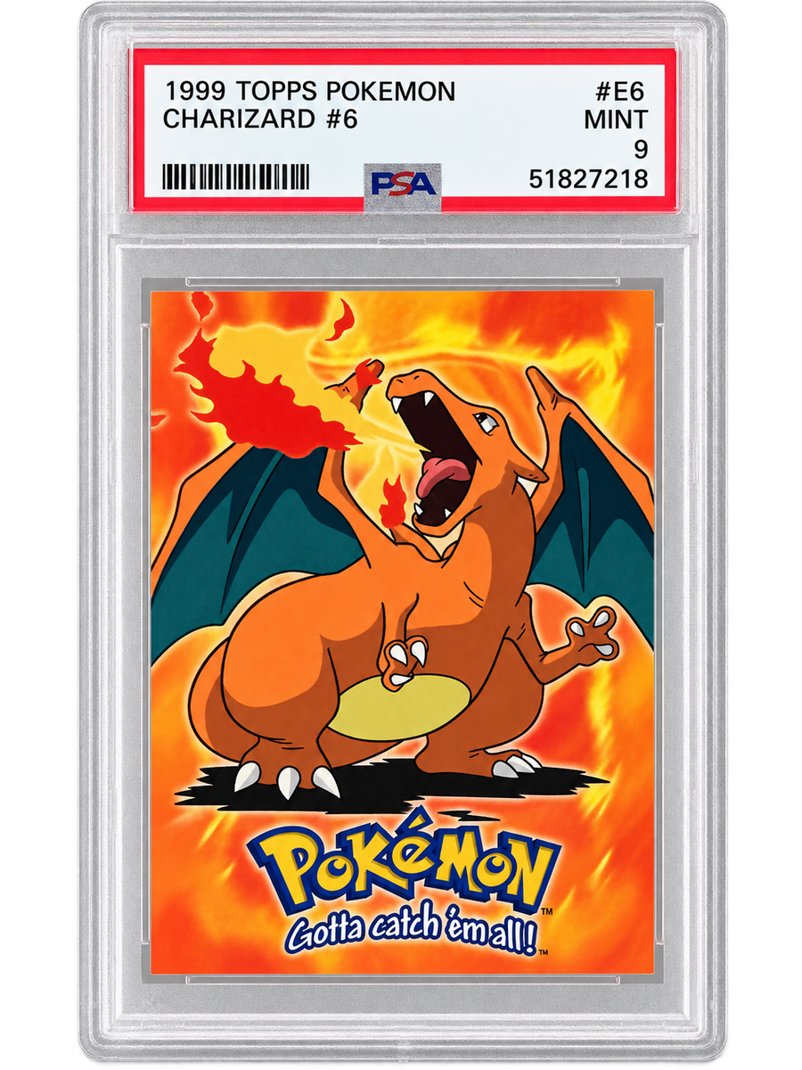 Charizard Topps Pokémon 6 (E6) [PSA 9] 1999